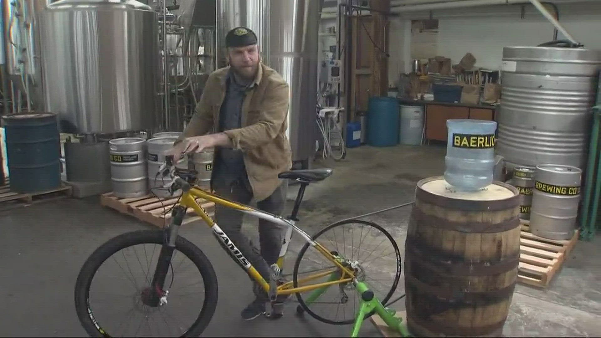 Local brewery uses bikes to help brew beer