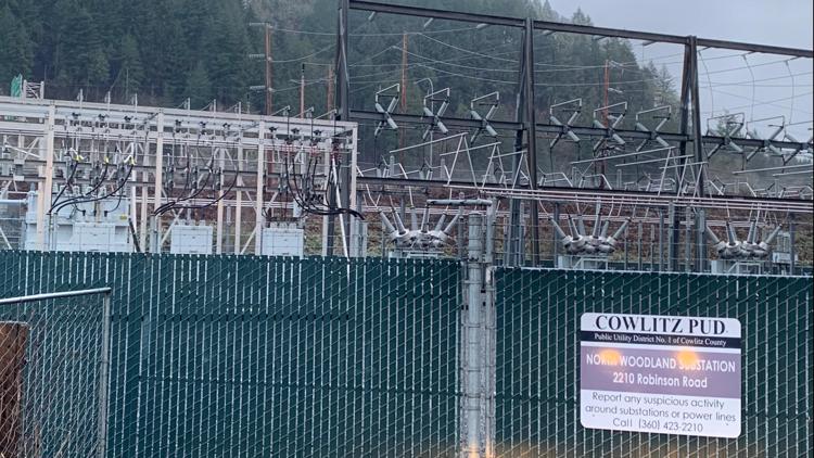 Police say vandals damaged two power substations in Woodland, Washington