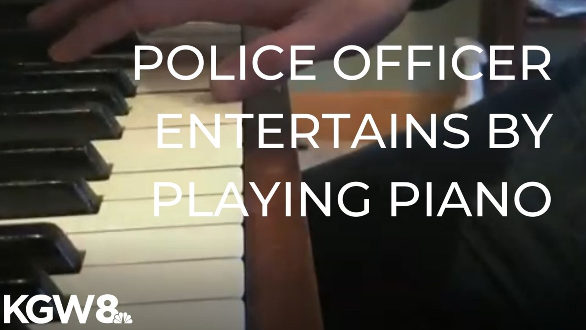 A Hillsboro police officer is uniting the community by playing the piano.