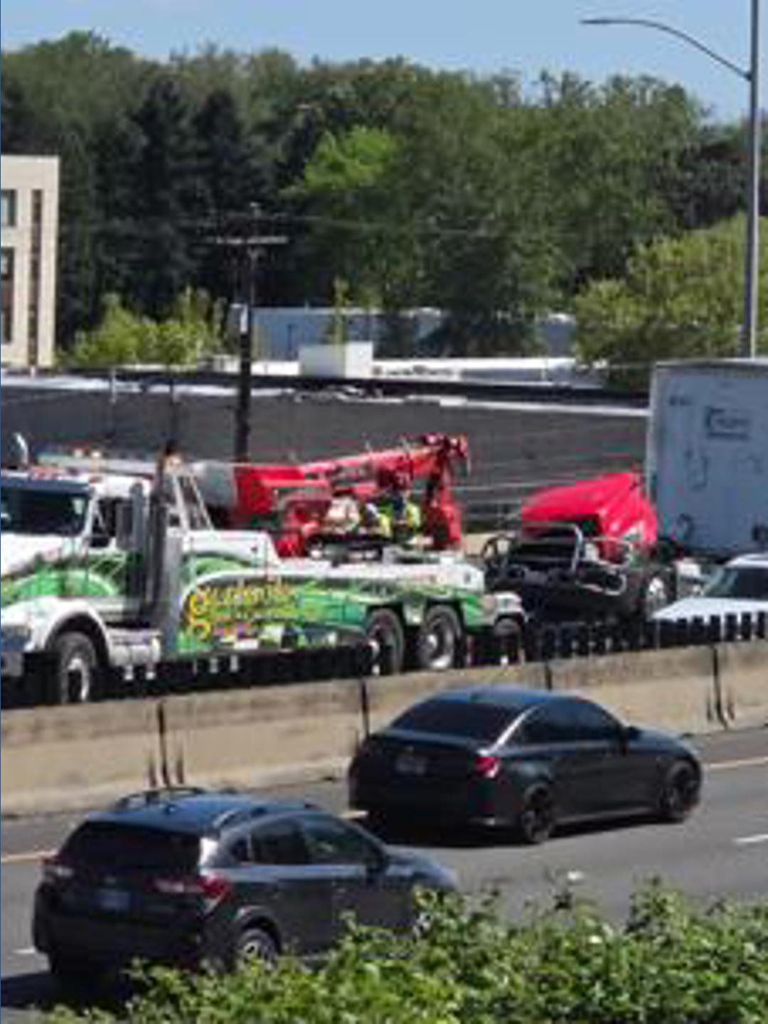 All lanes open after semi-truck crash on Interstate 5 at Macadam Avenue ...