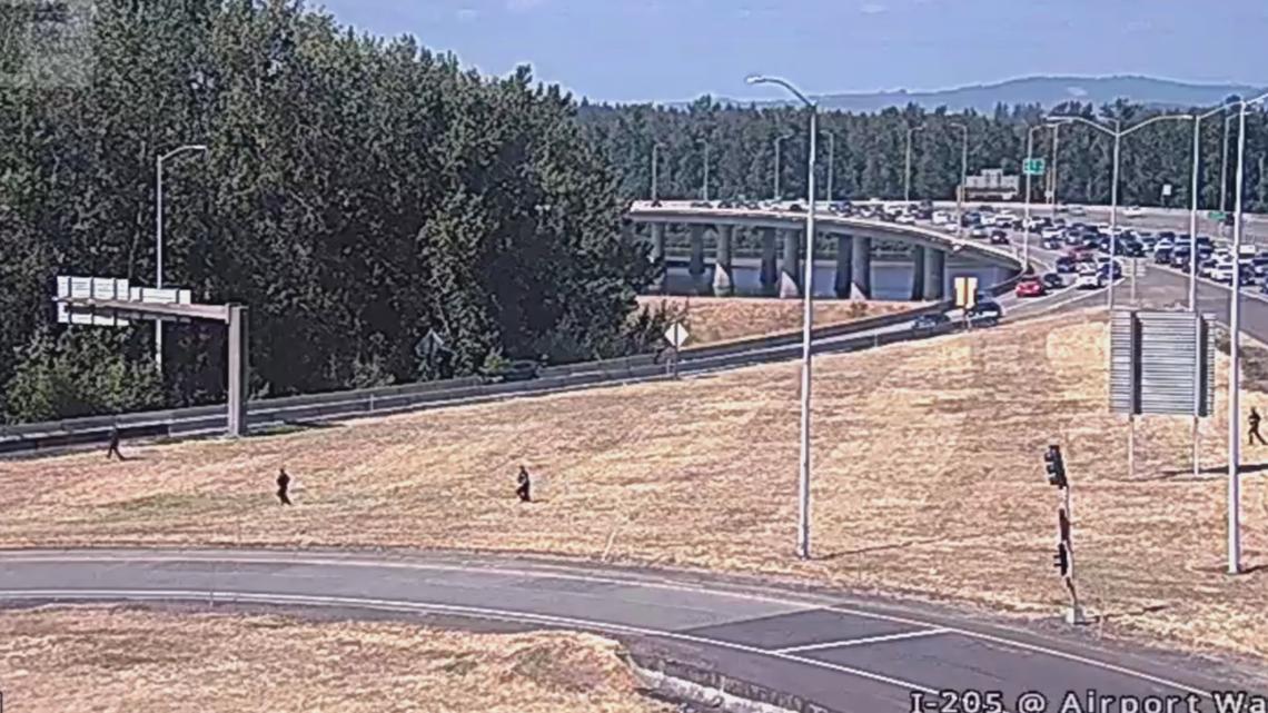 Police detain 2 near Portland airport after driver flees traffic stop, racing across Interstate 205 | kgw.com