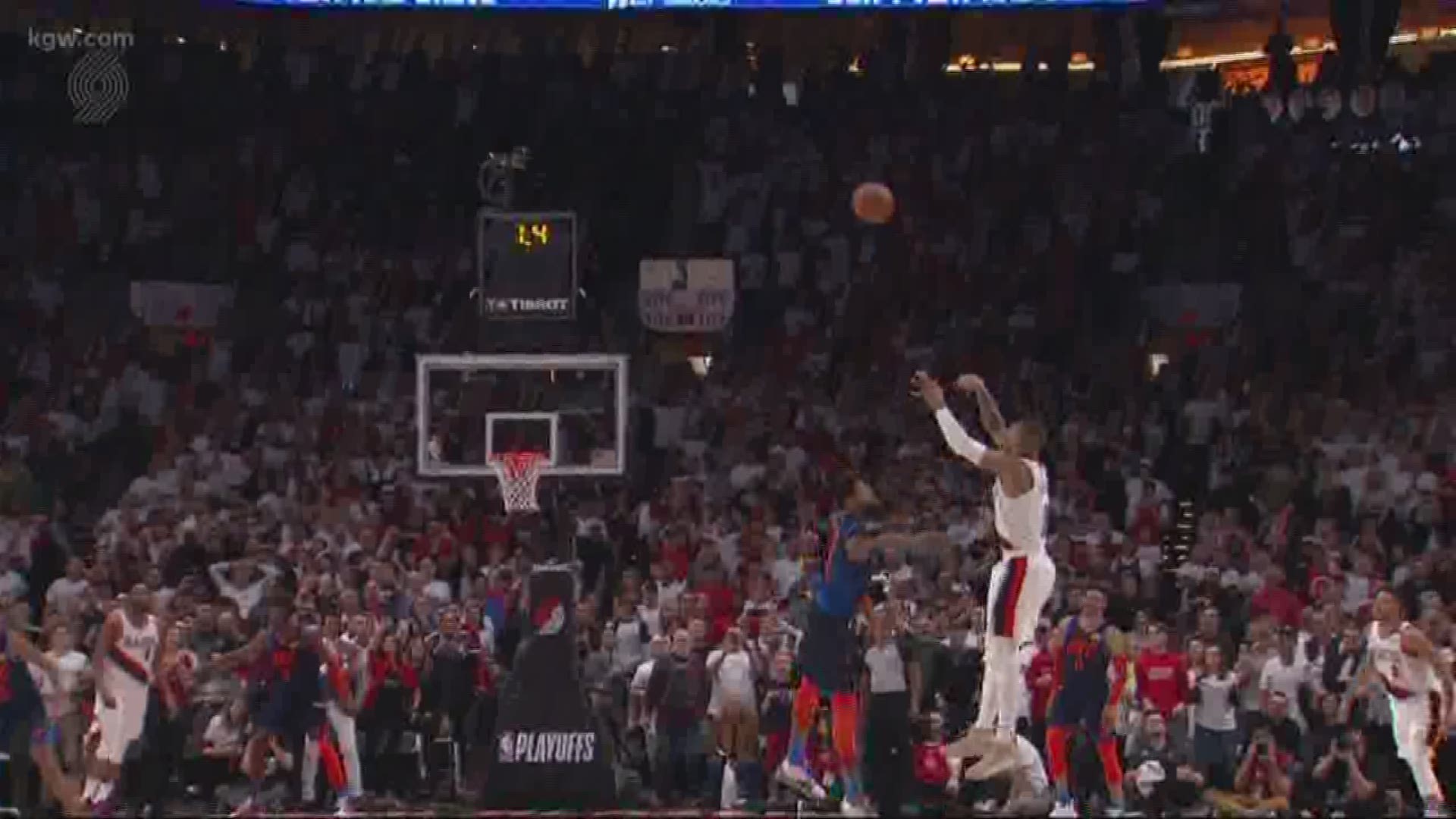 KGW sports anchor Orlando Sanchez recalls what it was like at the Moda Center when Damian Lilliard dropped a 37-foot shot to beat the Thunder.