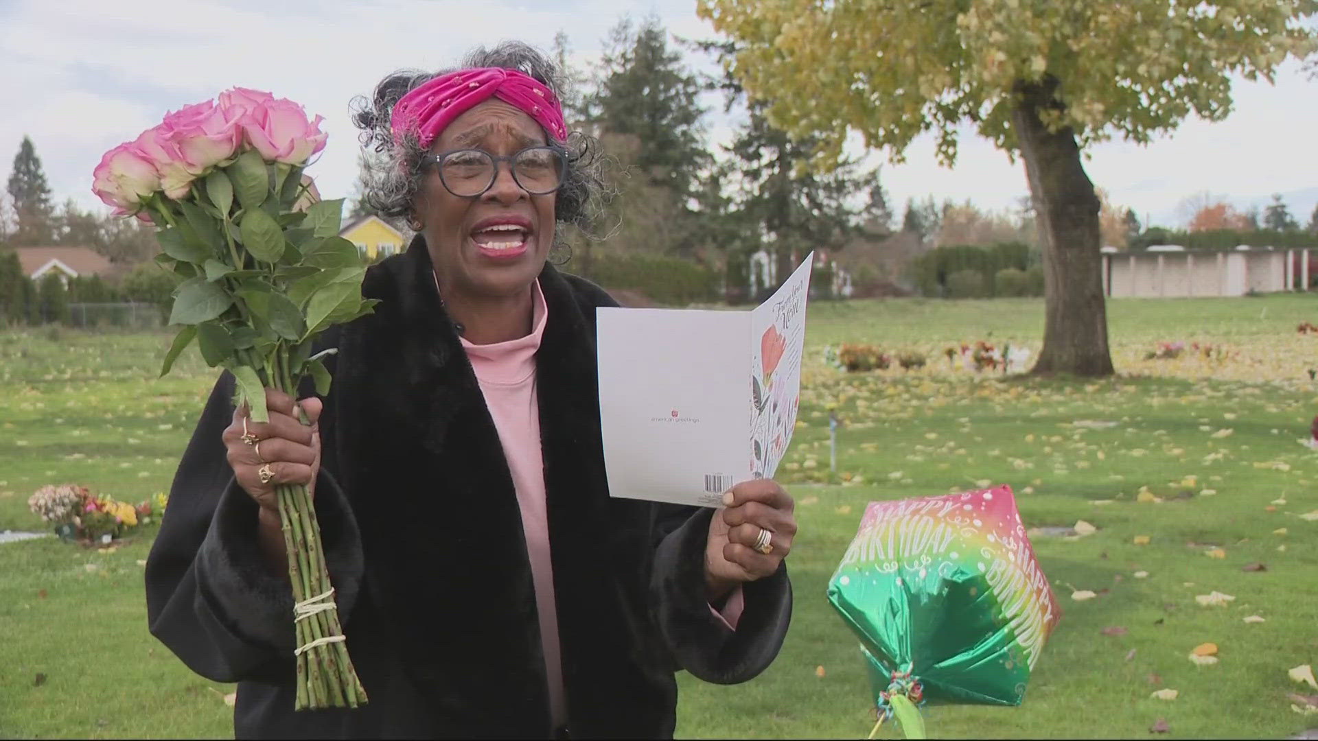 Cheryl Hollins came to visit her daughter Ashlyn Maddox’s gravesite on what would have been her 40th birthday, having recently settled a lawsuit over her death.