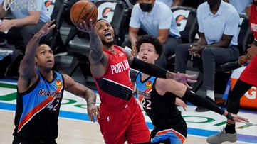 Lillard scores 31 as Trail Blazers top Thunder 115-104