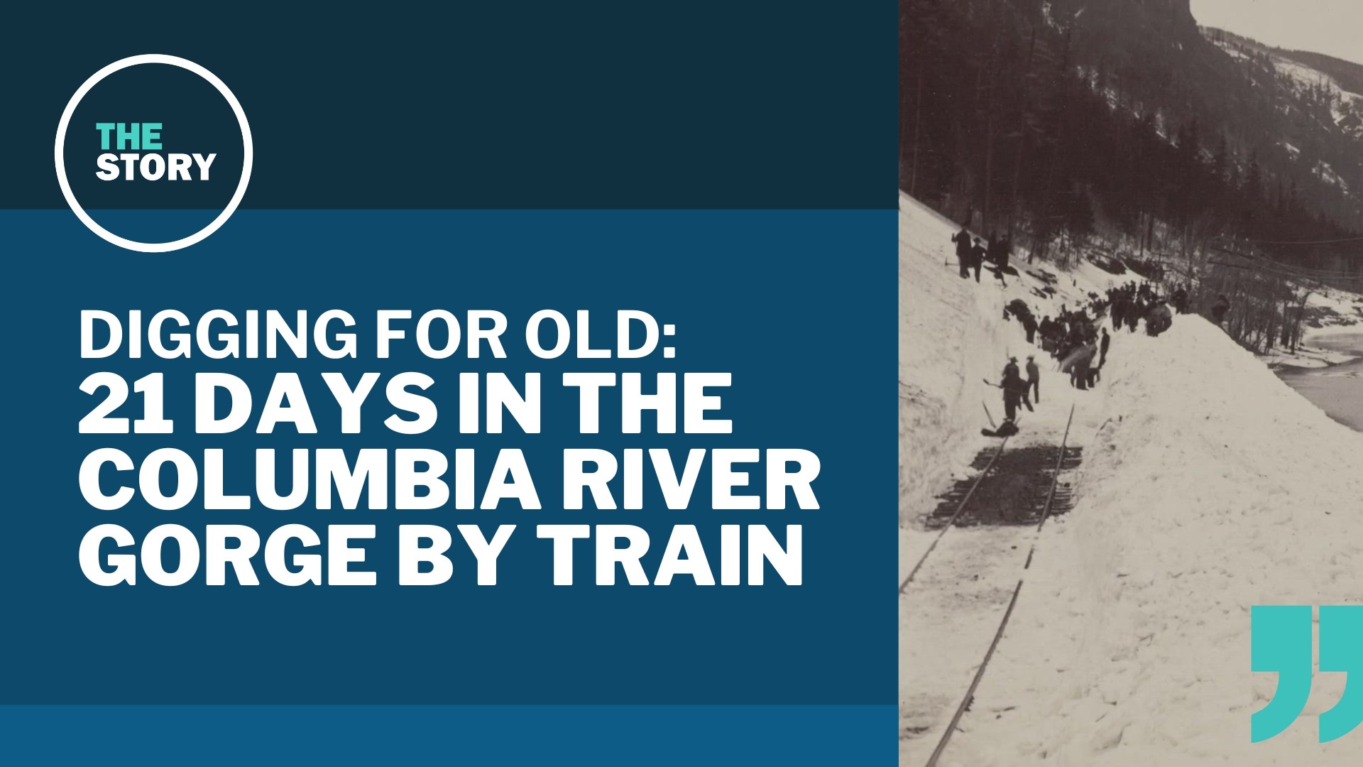 In late 1884, a train departed from The Dalles for Portland. The journey lasted 21 days, after a winter storm left the train stuck in the gorge.