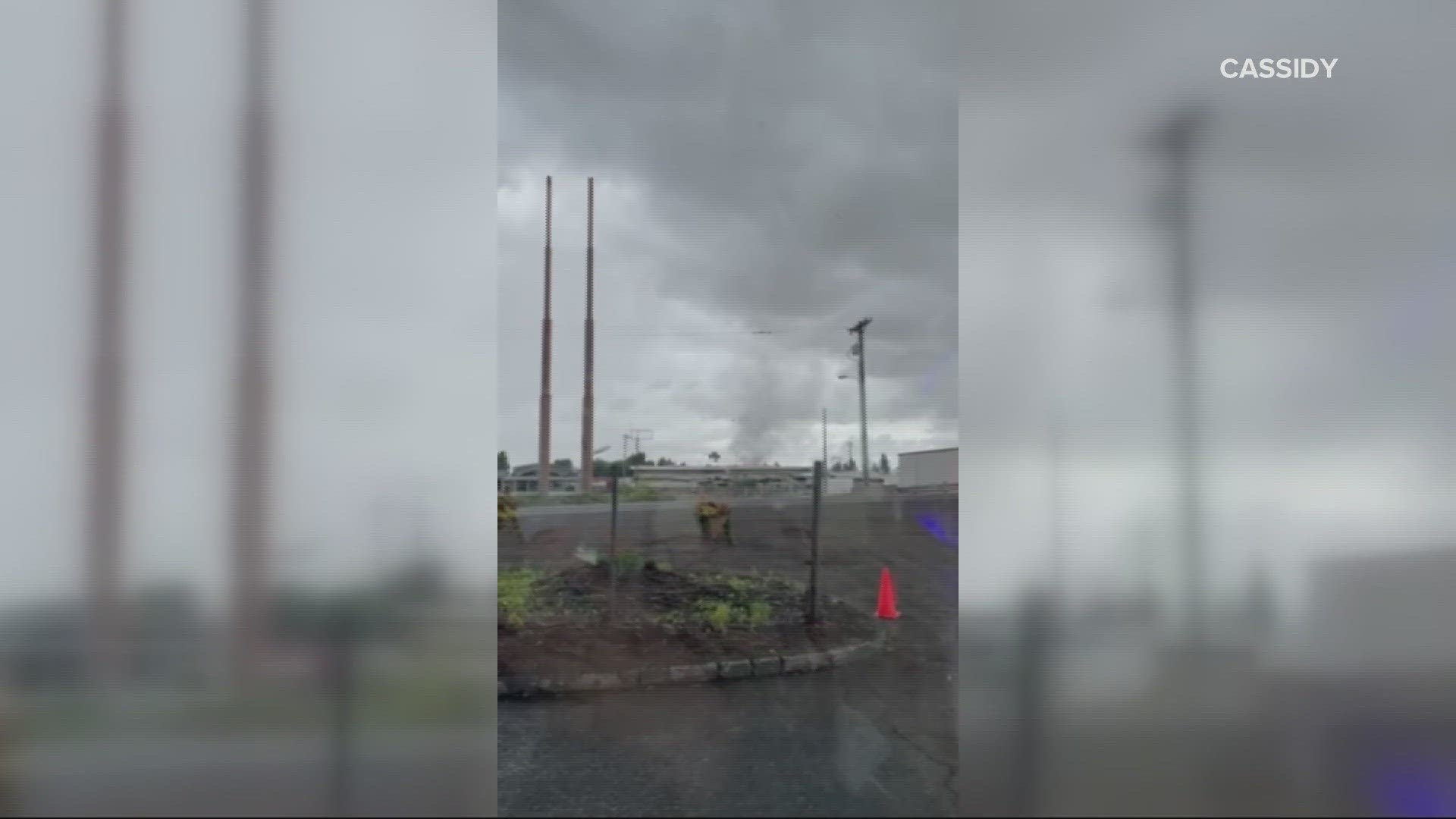 A tornado and waterspout were spotted on Sunday in Oregon and Washington, according to the National Weather Service of Portland.