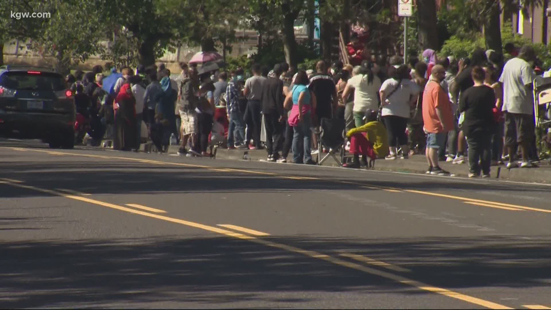 For the second straight day lines were long outside financial institutions across Oregon. People were looking to get their hands on $500 emergency relief checks.