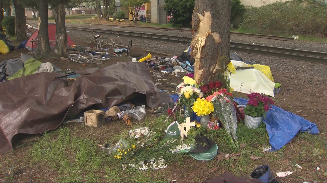Salem community grieves following fatal homeless camp crash | kgw.com
