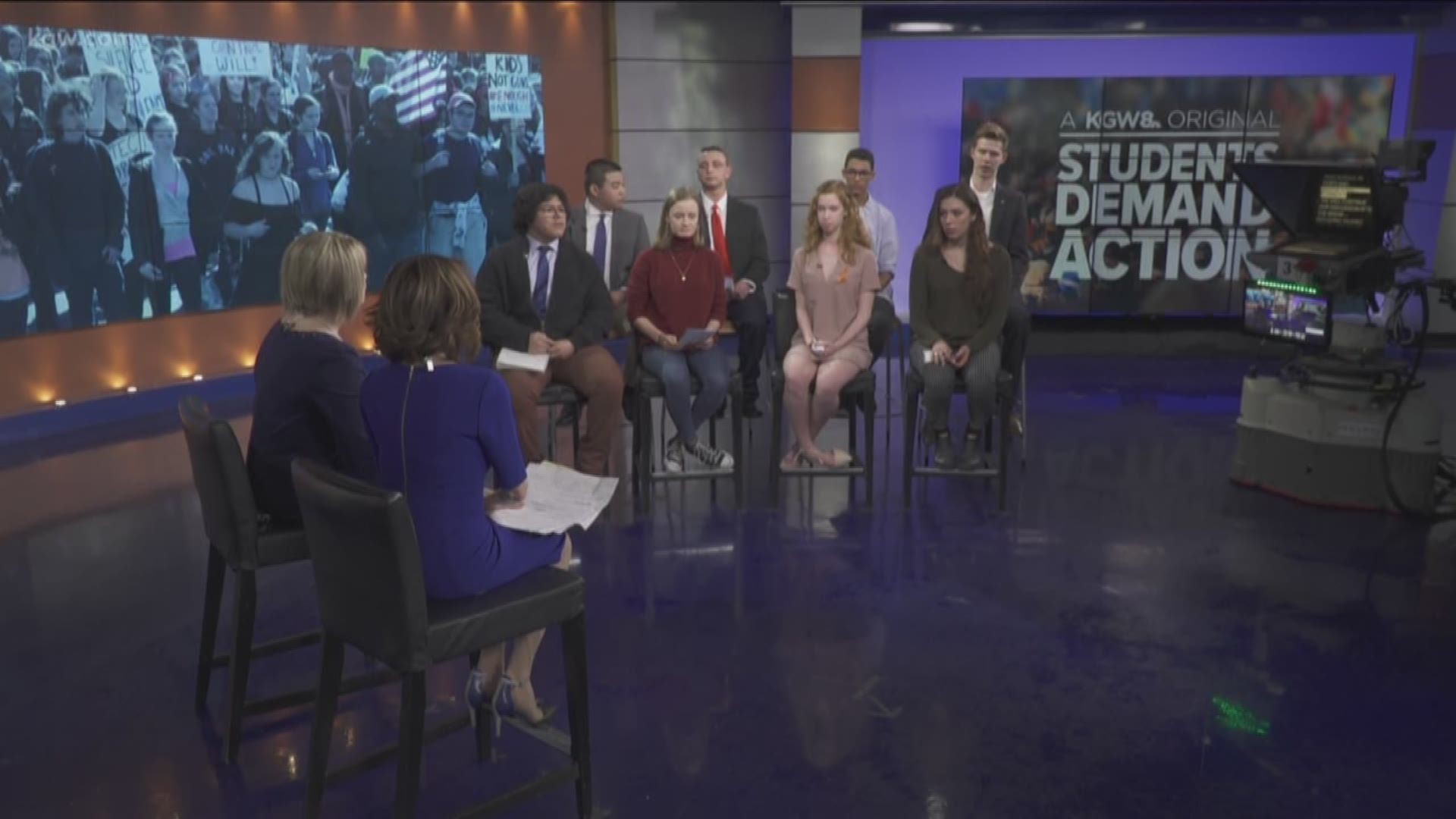 A panel of 8 students discuss whether they believe arming teachers would help make schools safer. This is part of the KGW special Students Demand Action.