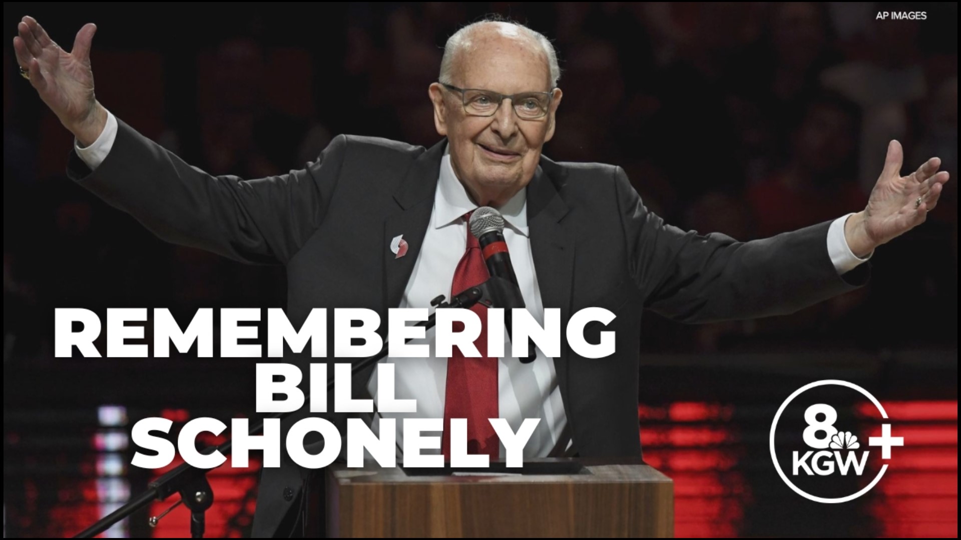 Bill Schonely died on Saturday at the age of 93. He was the Trail Blazers play-by-play announcer for nearly 30 years.