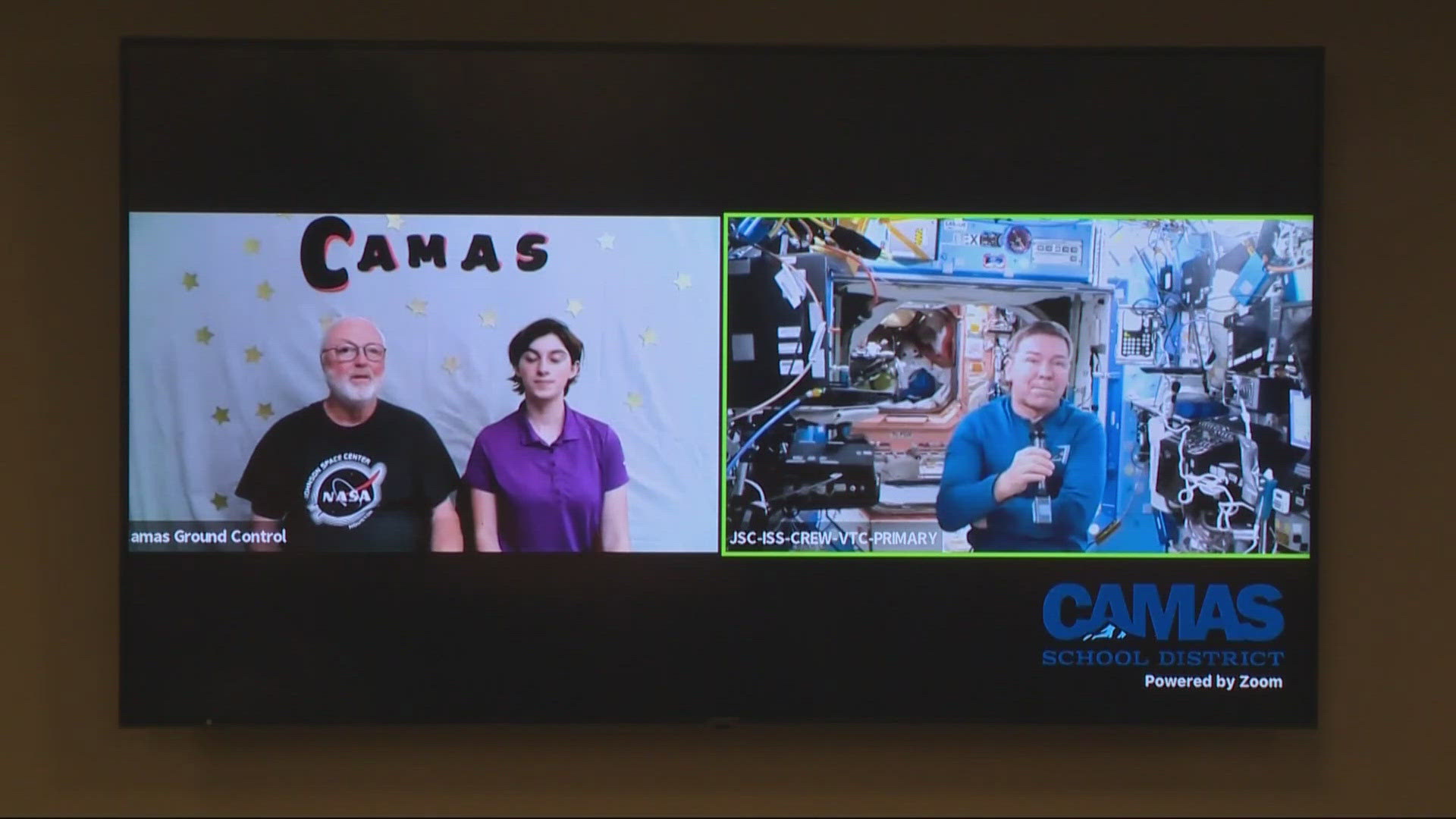 Dr. Michael Barratt is from Camas, and students Thursday got a chance to connect with him live from the International Space Station.