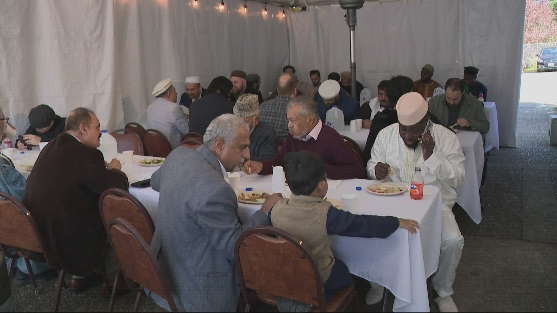 Ahmadiyya Muslim Community USA held an Eid-ul-Fitr celebration, saying they stand with Palestinians during the ongoing conflict.