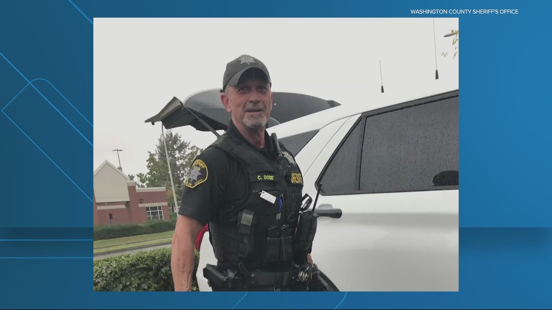 Civil Deputy Charles Dozé is a 10-year veteran of the Washington County Sheriff's Office. He was shot while serving an eviction notice on Wednesday.