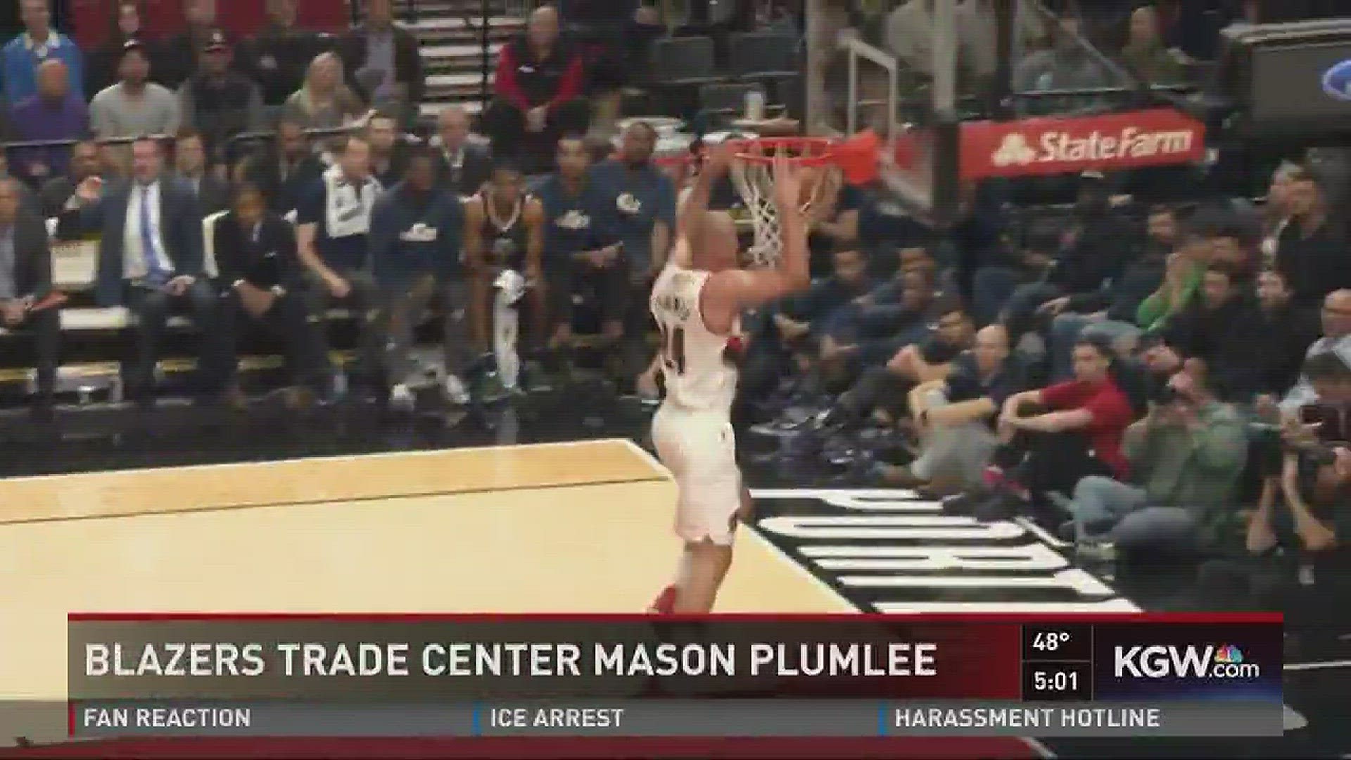 Blazers trade center Mason Plumlee