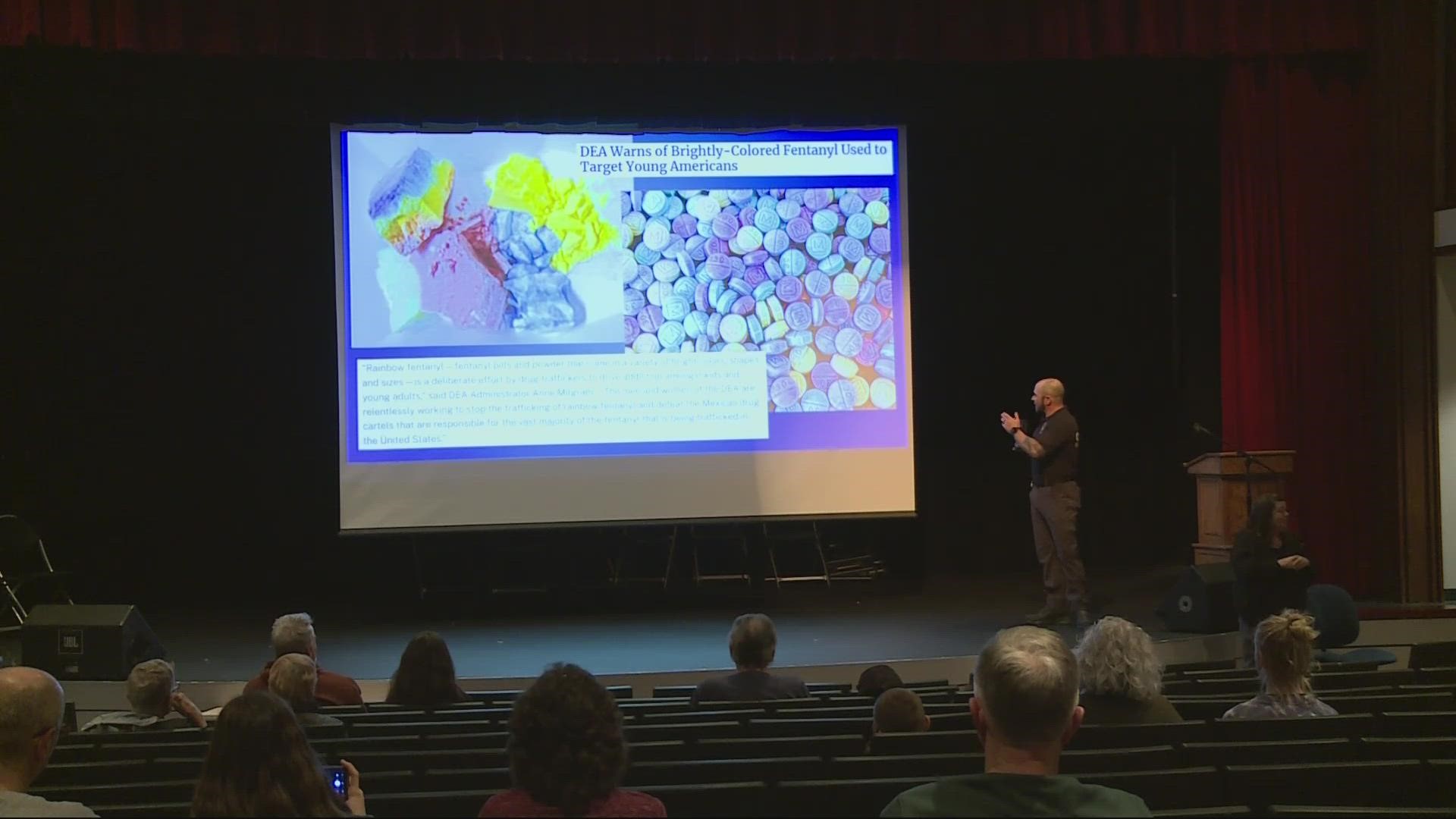 Law enforcement and schools teamed up to try to counter the deadly epidemic and explain the evolving dangers families may not fully understand.
