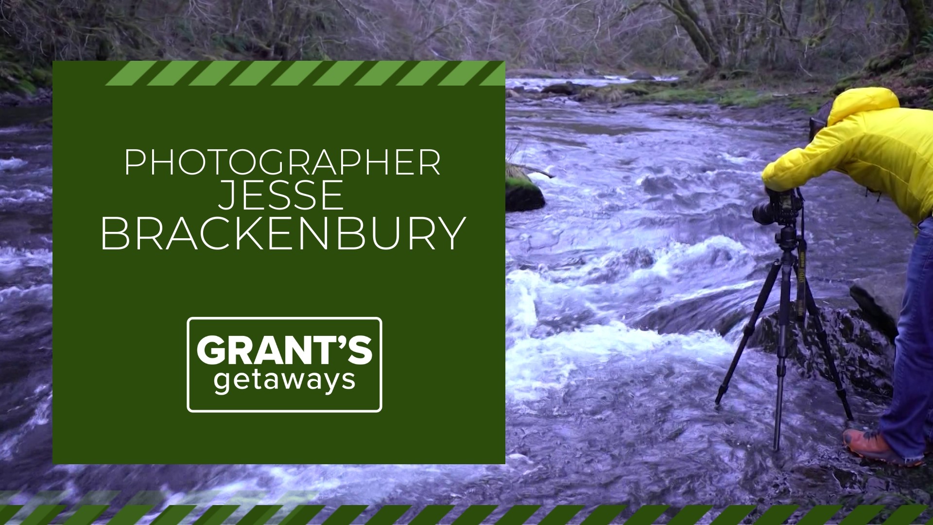 Grant joins landscape photographer Jesse Brakenbury along the Wilson River in the Tillamook State Forest.