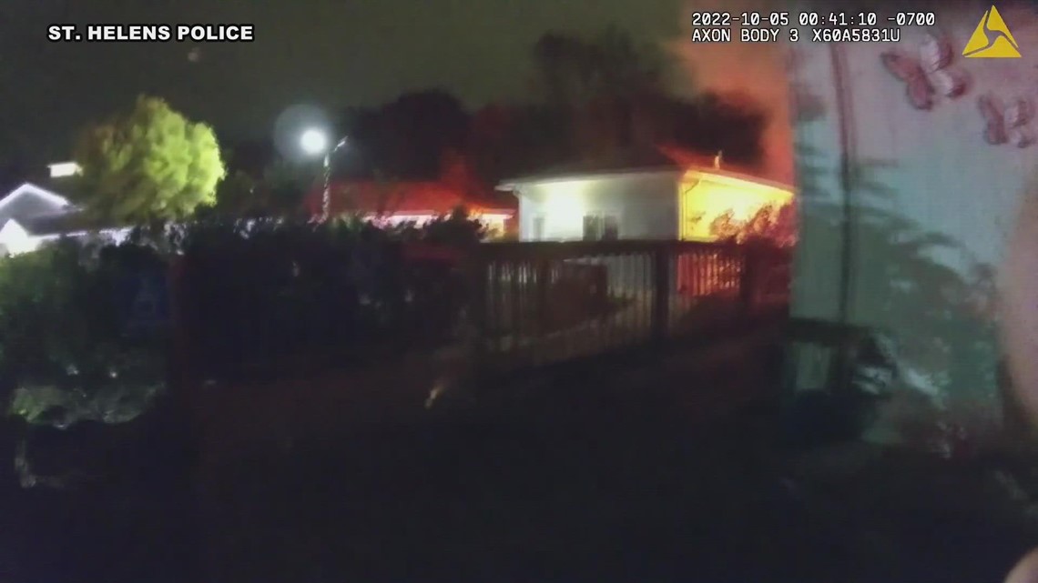 Bodycam footage shows fire rescue in St. Helens