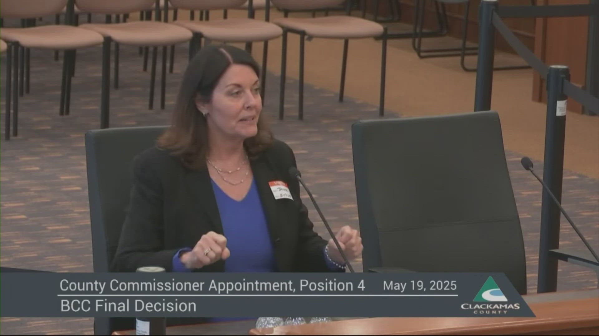 Helm replaces Melissa Fireside, who resigned after being charged with felony theft and forgery. Helm will serve through 2026, then an election will be held.
