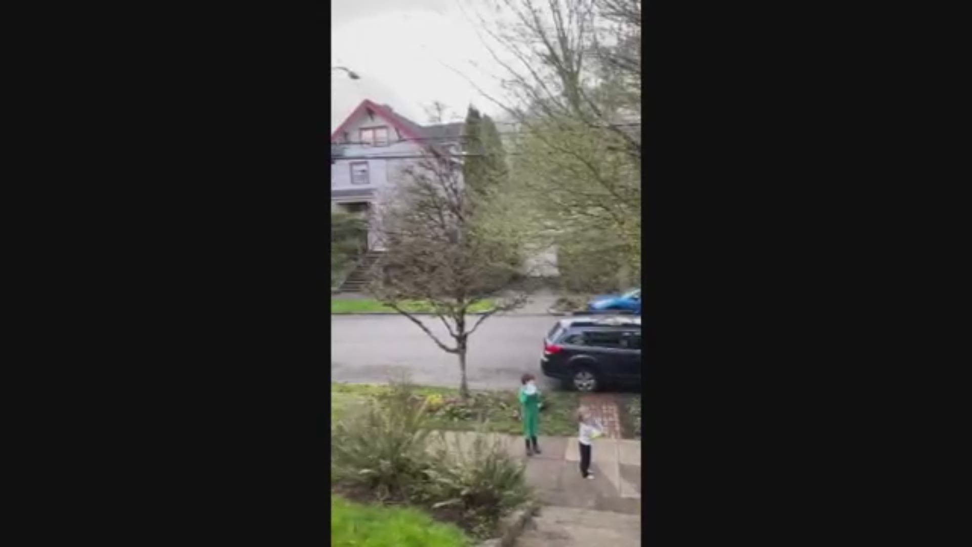 Viewers send us videos from all over the Portland metro area and beyond of themselves and their neighbors showing the love, by making some noise.