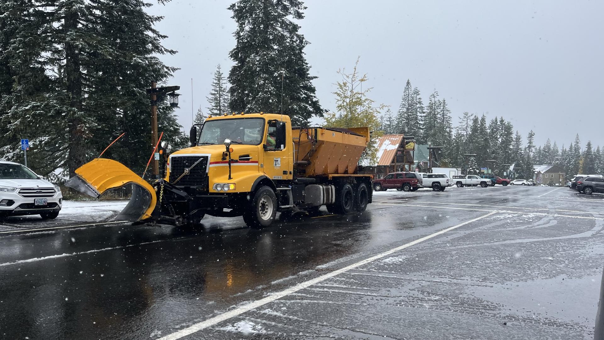 Drivers should take caution through the weekend, as the snowy conditions on Mount Hood and throughout the Cascades could potentially impact commute along passes.