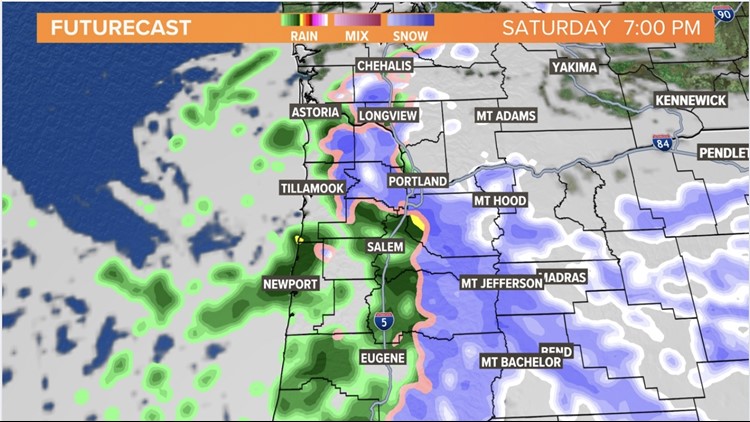 Possible snow flurries in Portland this weekend