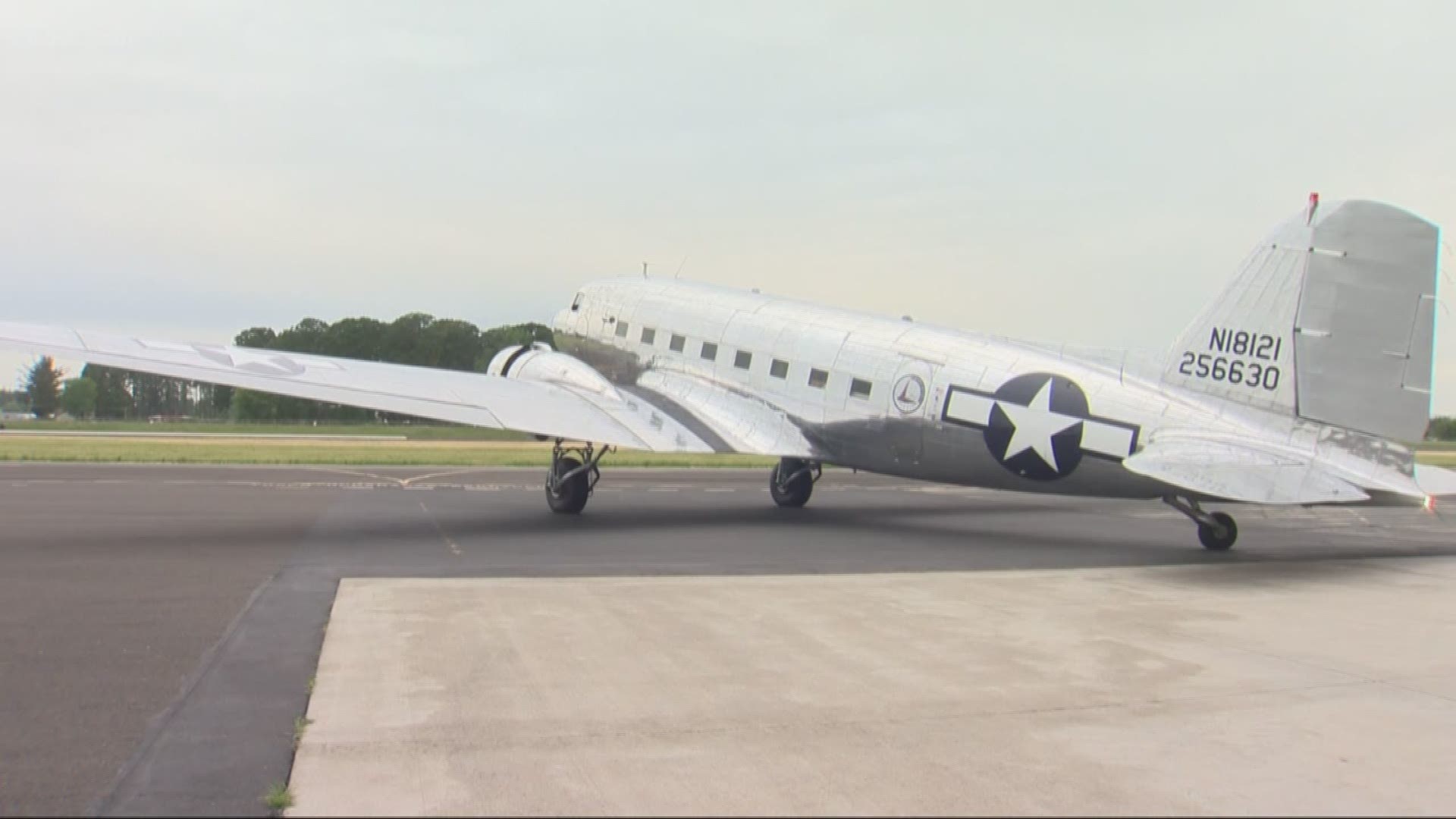 A local DC-3 flight is making its way to Normandy.