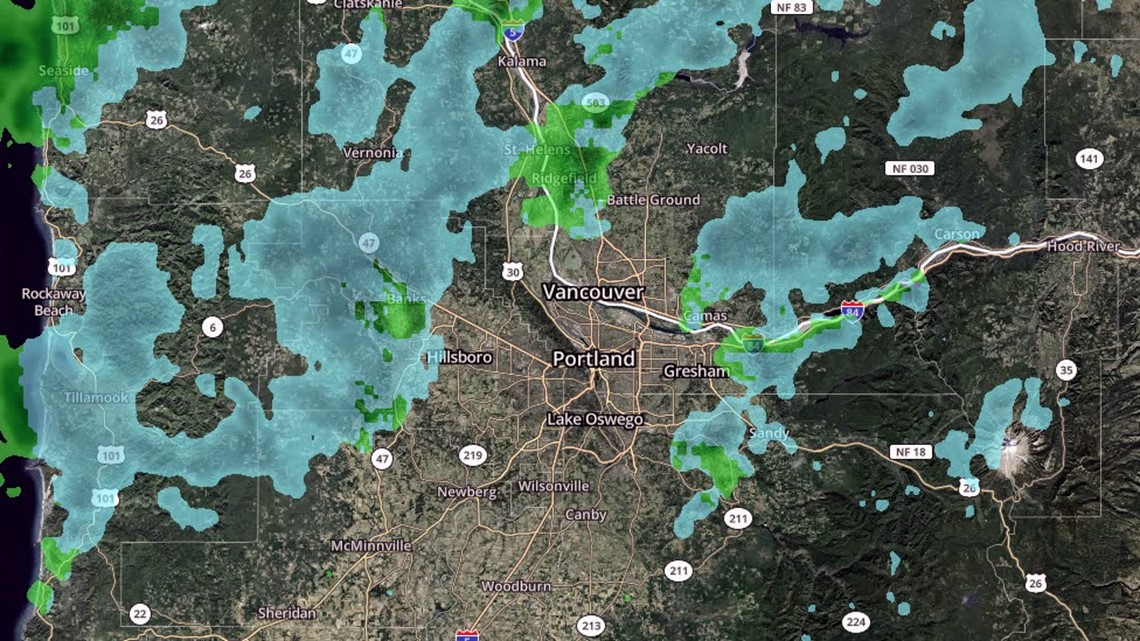 Portland weather Snow accumulation Thursday morning unlikely