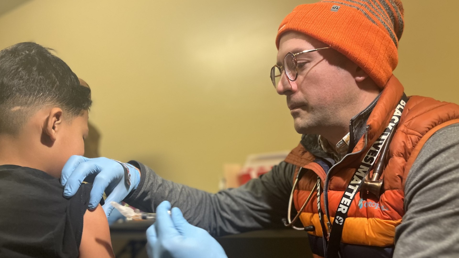 Multnomah County held a free catch-up clinic for children still needing their immunizations at David Douglas High School.