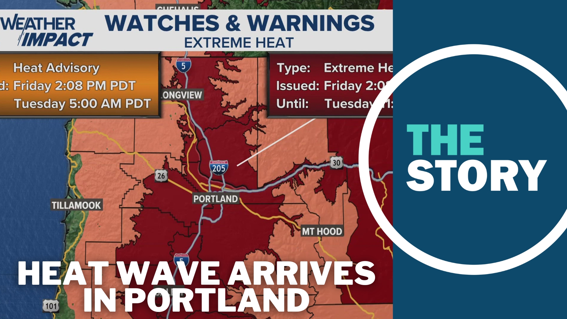 Portland under Extreme Heat Warning as temperatures stay near triple ...