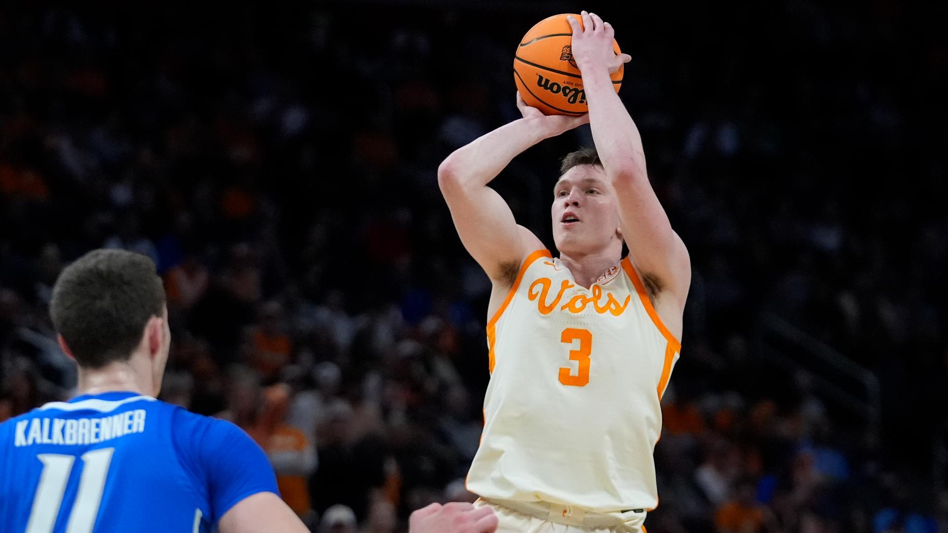 Tennessee sharpshooter Dalton Knecht worked out with the Portland Trail Blazers on Thursday. He spoke to the media after about the draft workout process.