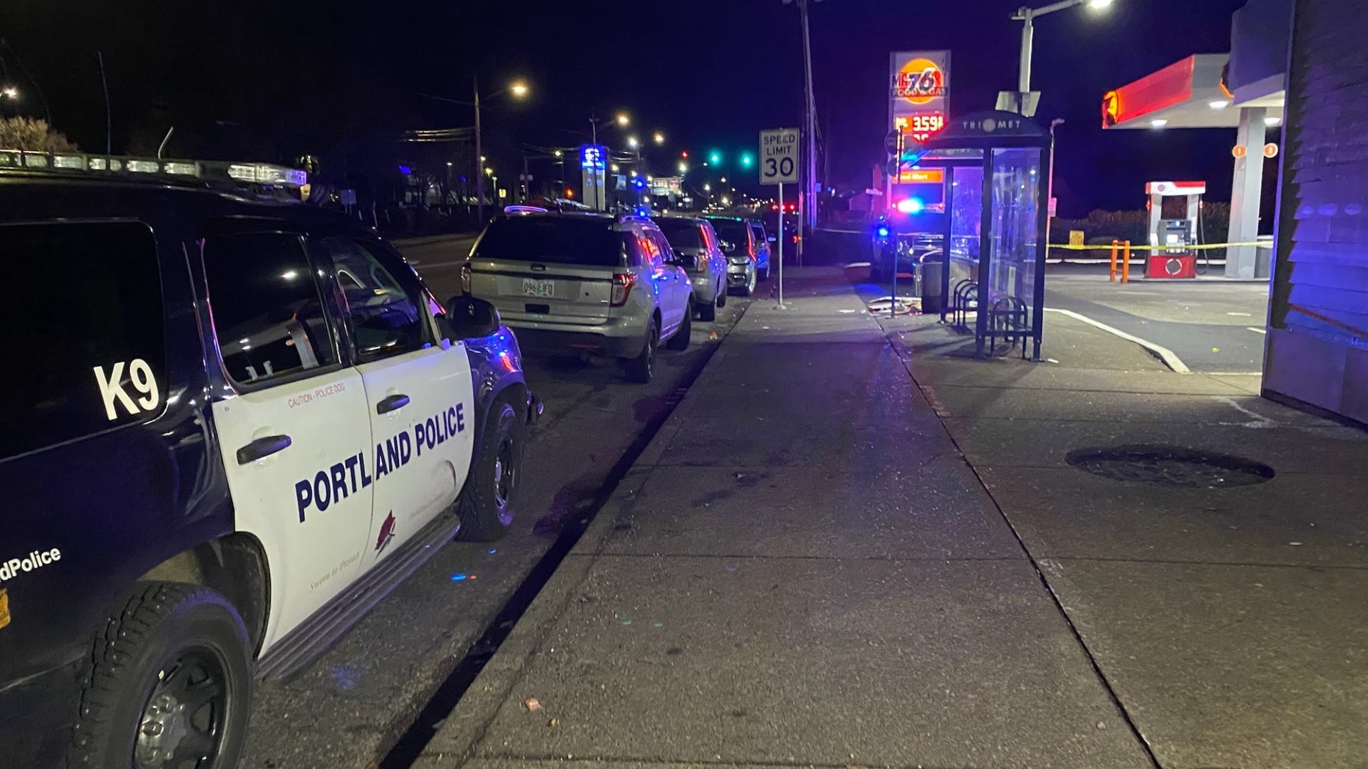 A man was shot on East Burnside near 122nd Avenue in just before 8:30 p.m. on Jan. 1, Portland police said. The suspect has not been located