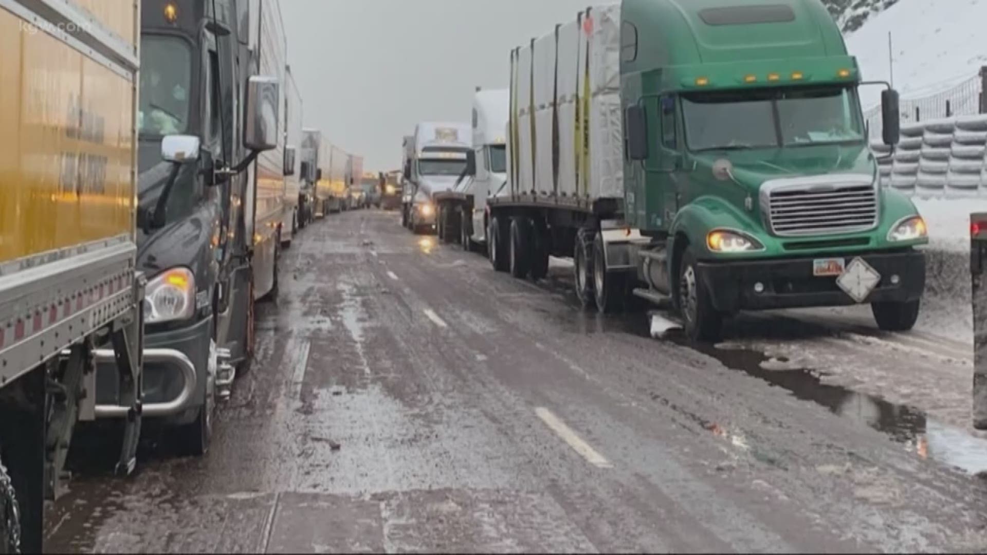 Drivers were stuck in the gorge for over 12 hours after crashes closed I-84.