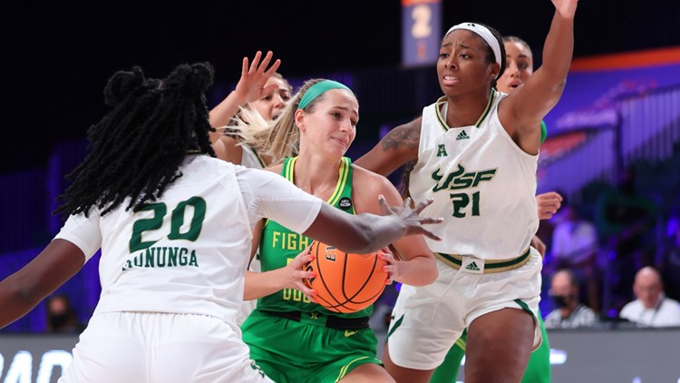Women's basketball: No. 23 South Florida tops No. 9 Oregon 71-62 in third-place game of Battle 4 Atlantis