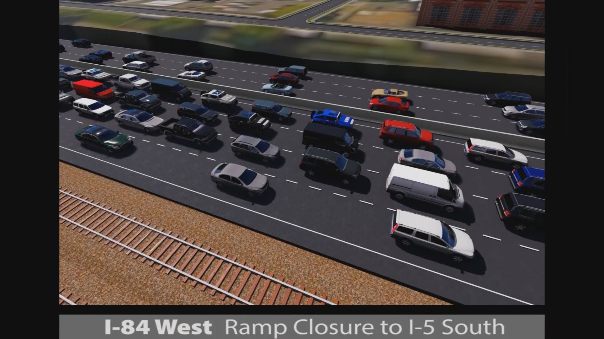 ODOT created 3D models of the summer freeway closures, and the gridlock they are expected to cause.