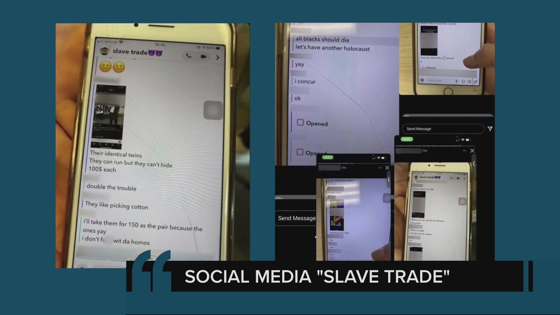 Black students at Newberg High School were targeted by a group chat called "Slave Trade," where other students joked about how much they would pay for them.