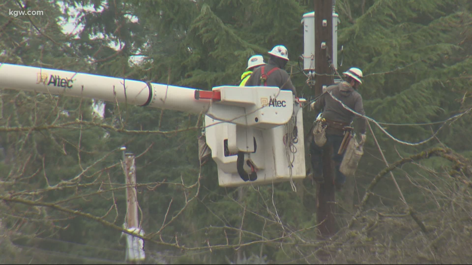 PGE crews are still working to restore power to thousands. Tim Gordon has the latest.