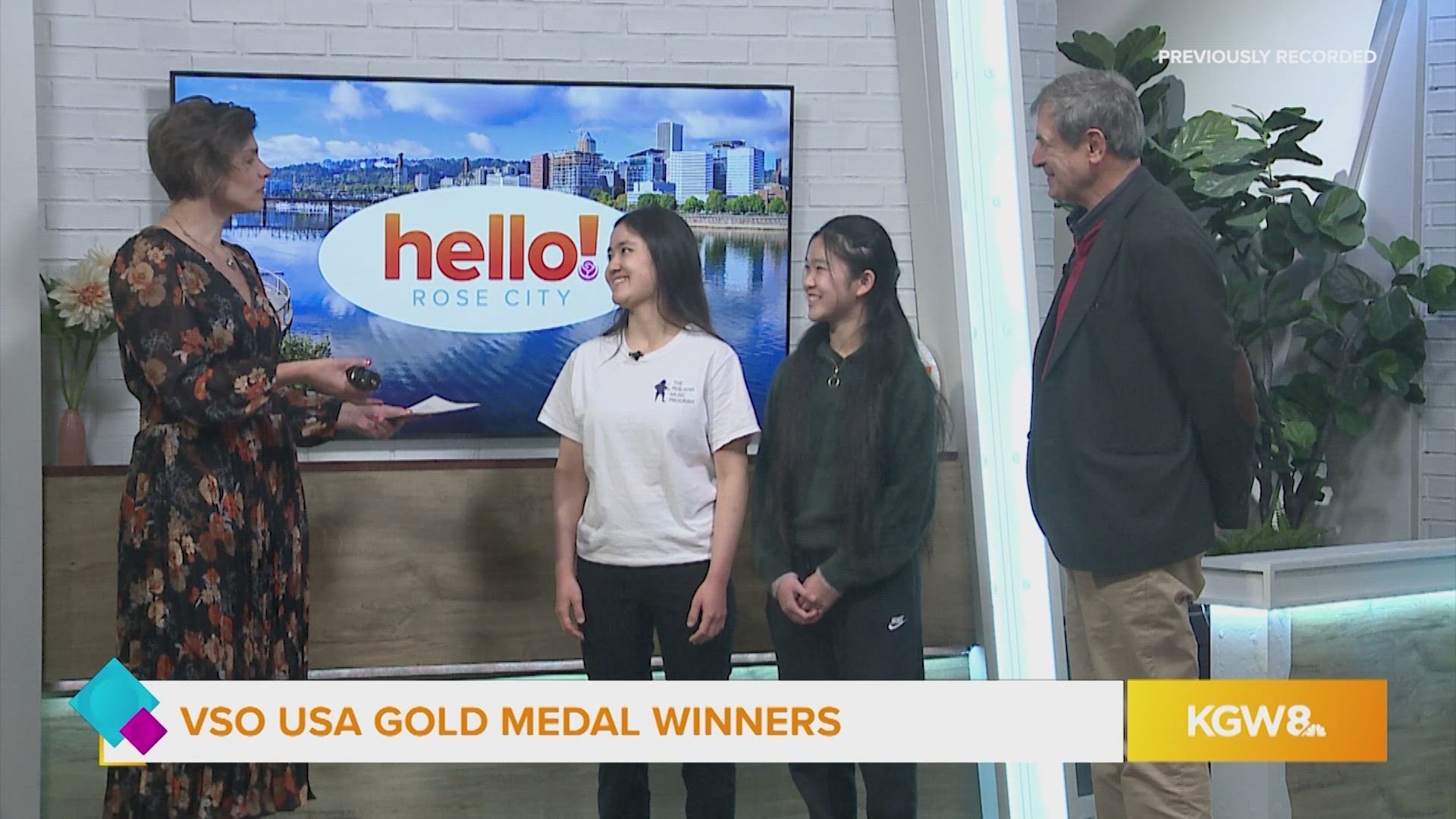 Esme Arias-Kim and Xinran Shi are two of the gold medal winners of the young artist competition