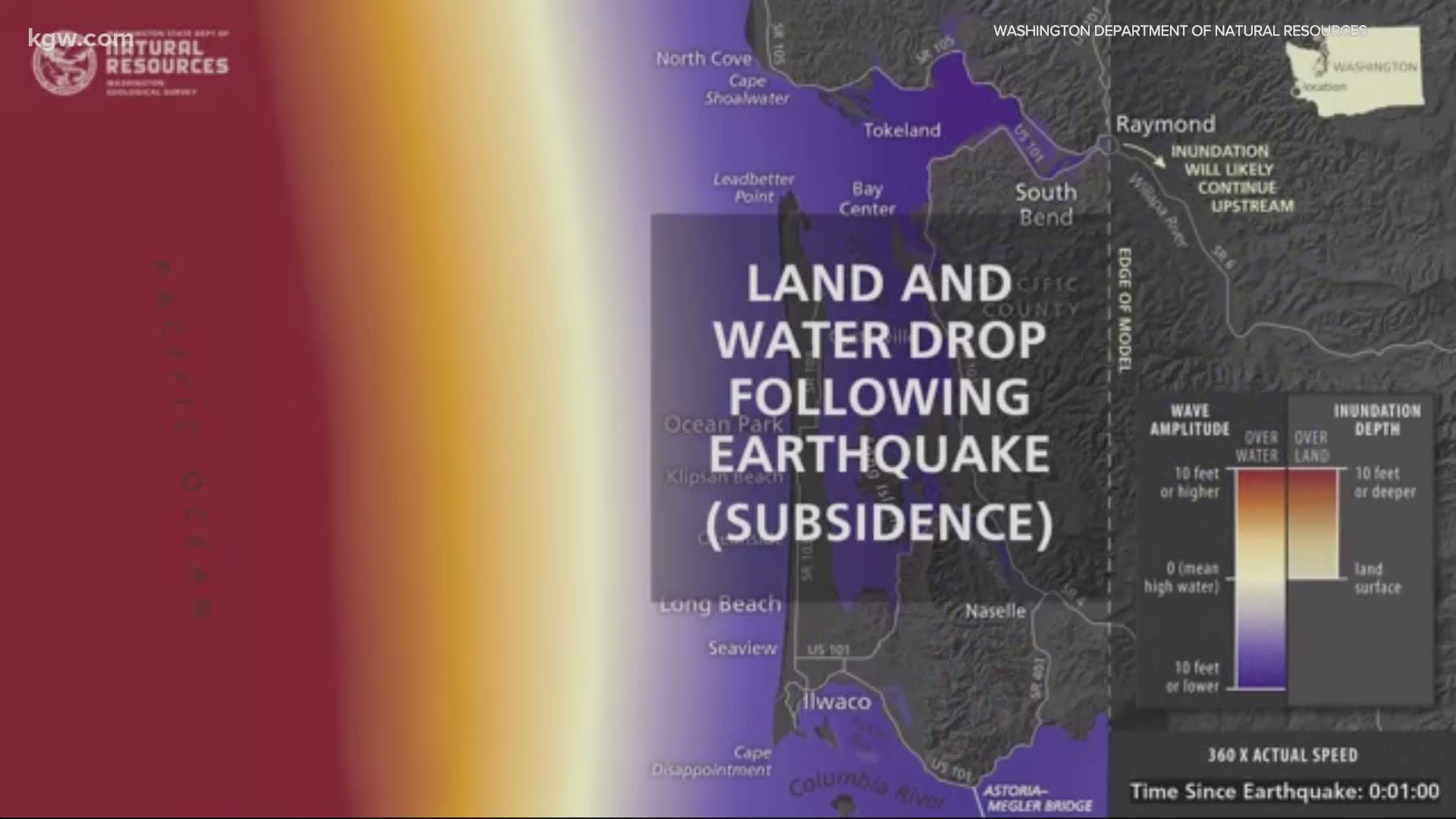 The impacts of a tsunami. Simulations show what would happen to the Washington coast.