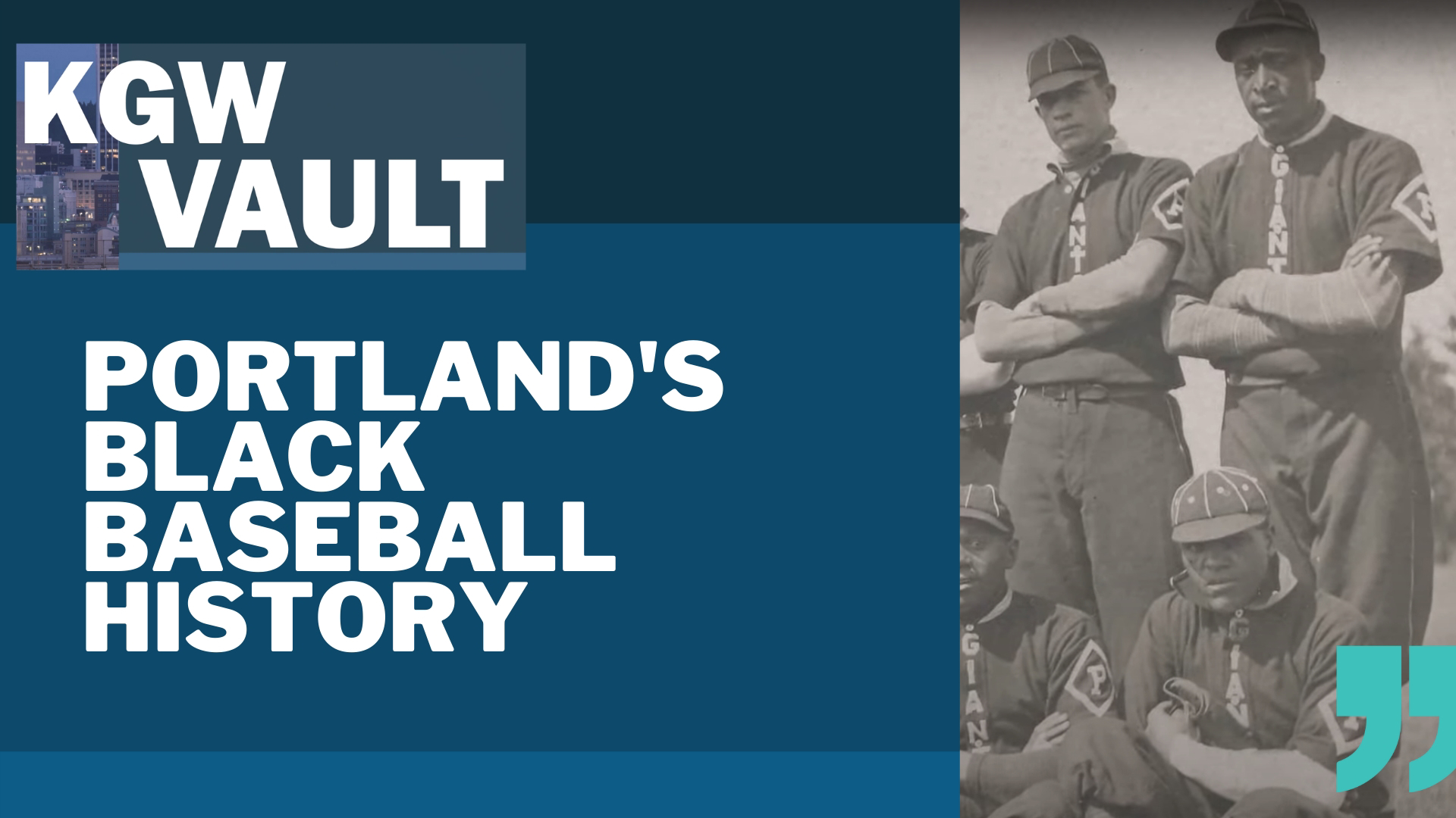 Portland has a long history of baseball, but there is little known about the city's all-Black baseball teams.