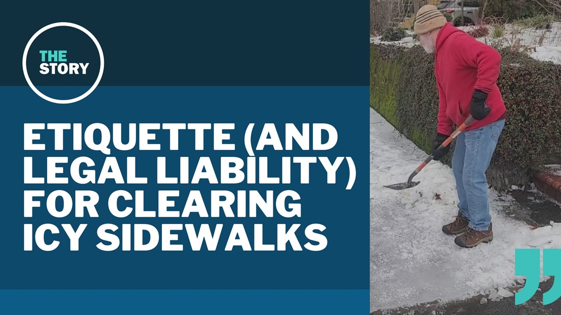 Who's responsible for clearing icy sidewalks during winter weather? | kgw.com