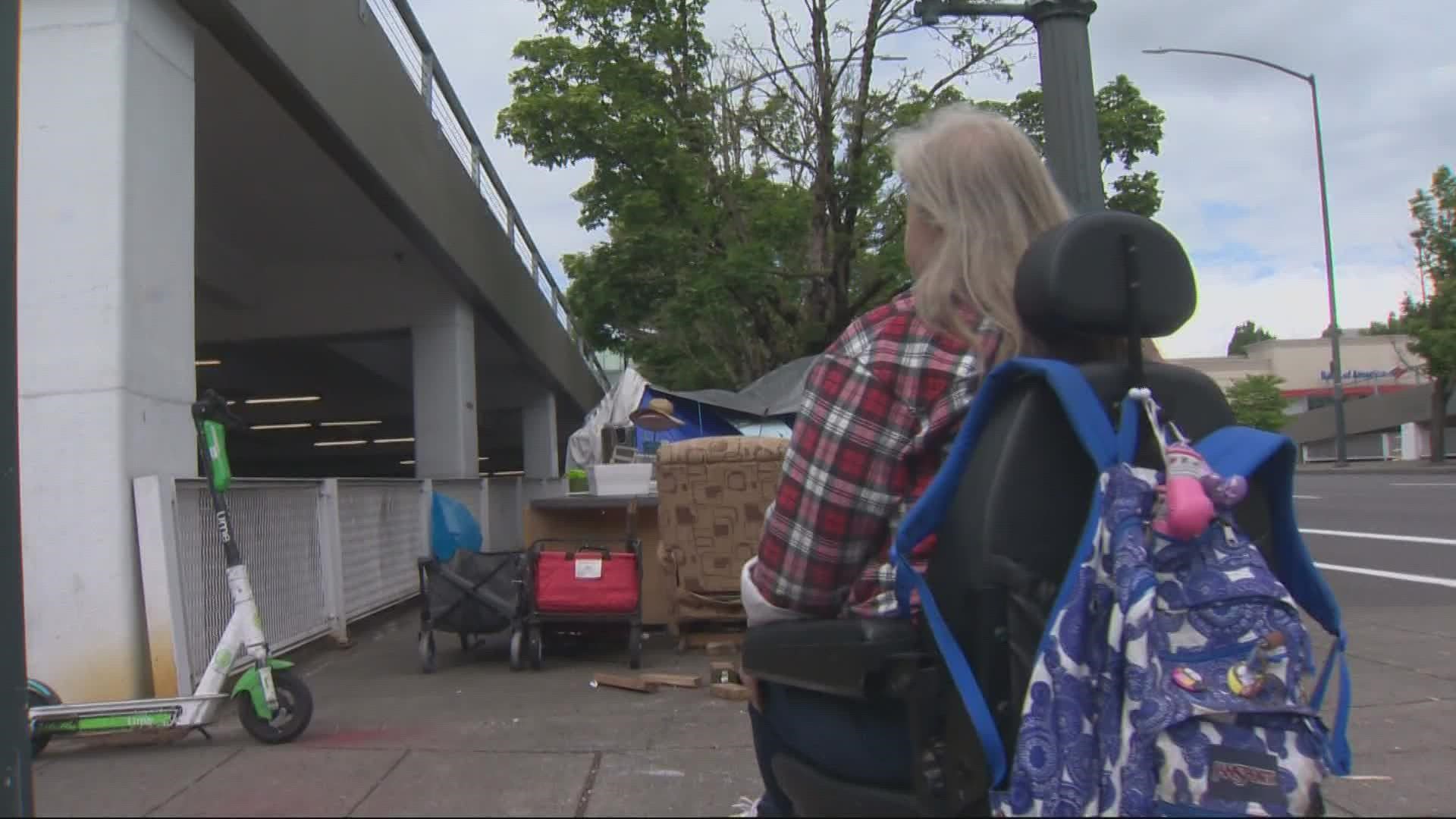 A group is suing the city, claiming tents block basic access for people with disabilities. There are a number of settlement meetings scheduled through January