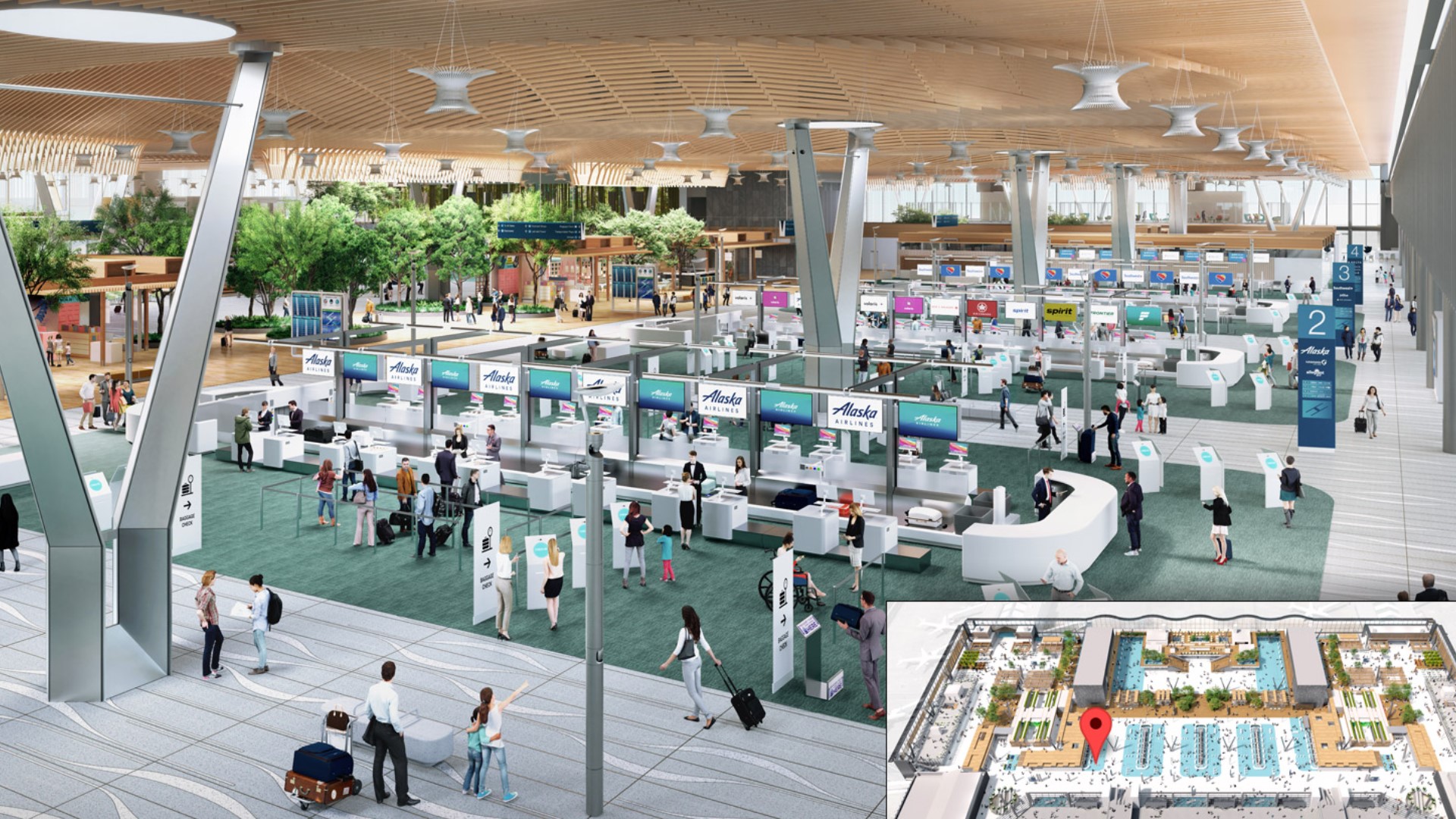 The Portland International Airport (PDX) and ZGF Architects finally gave Portlanders a look at what the new main terminal will eventually look like in 2025.