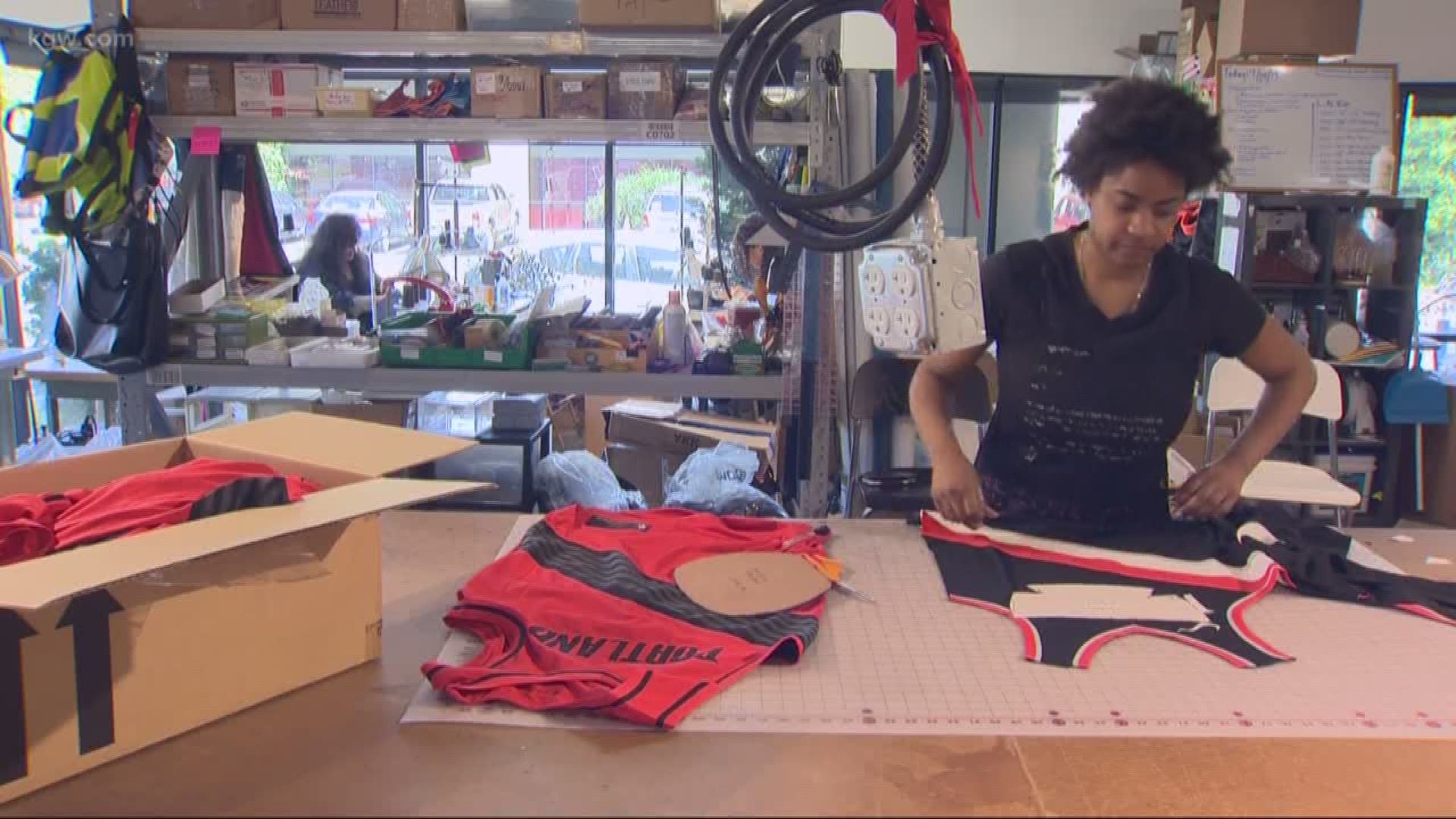 A Portland company upcycles old Blazers jerseys and more.