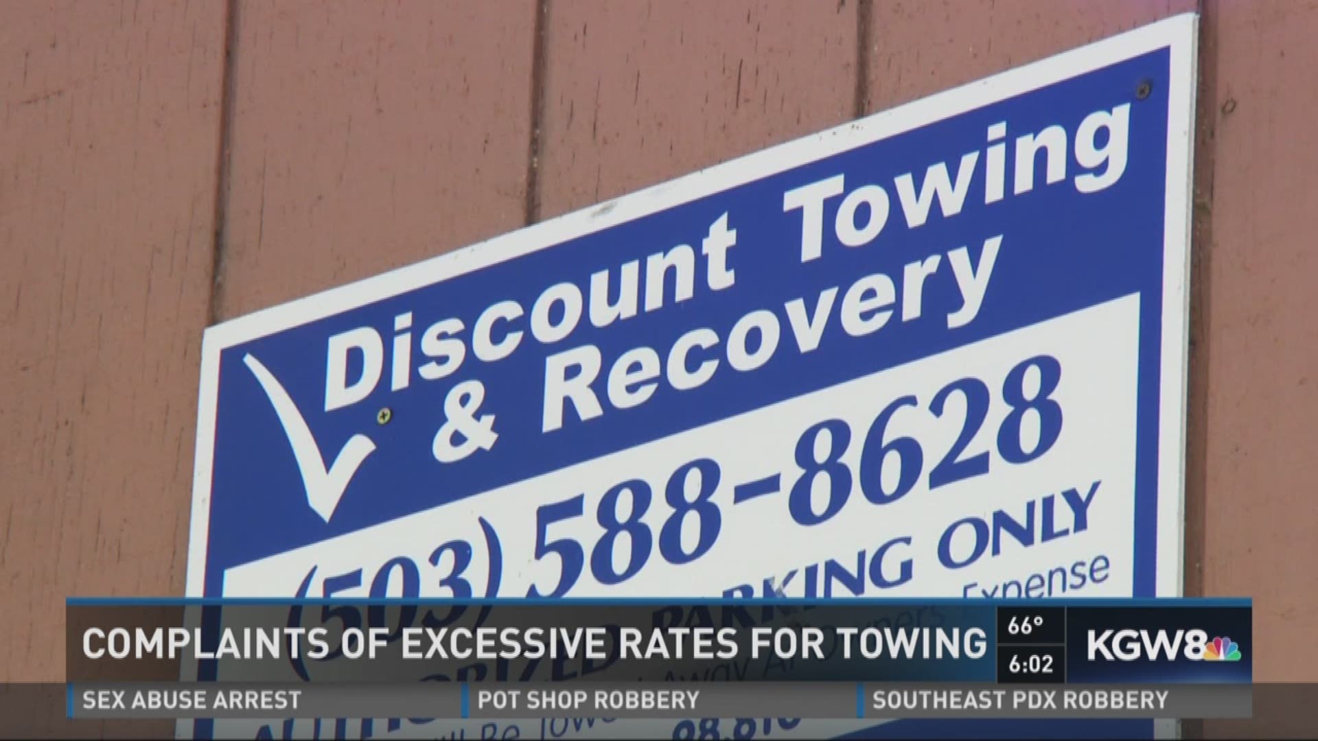Complaints of excessive rates for towing