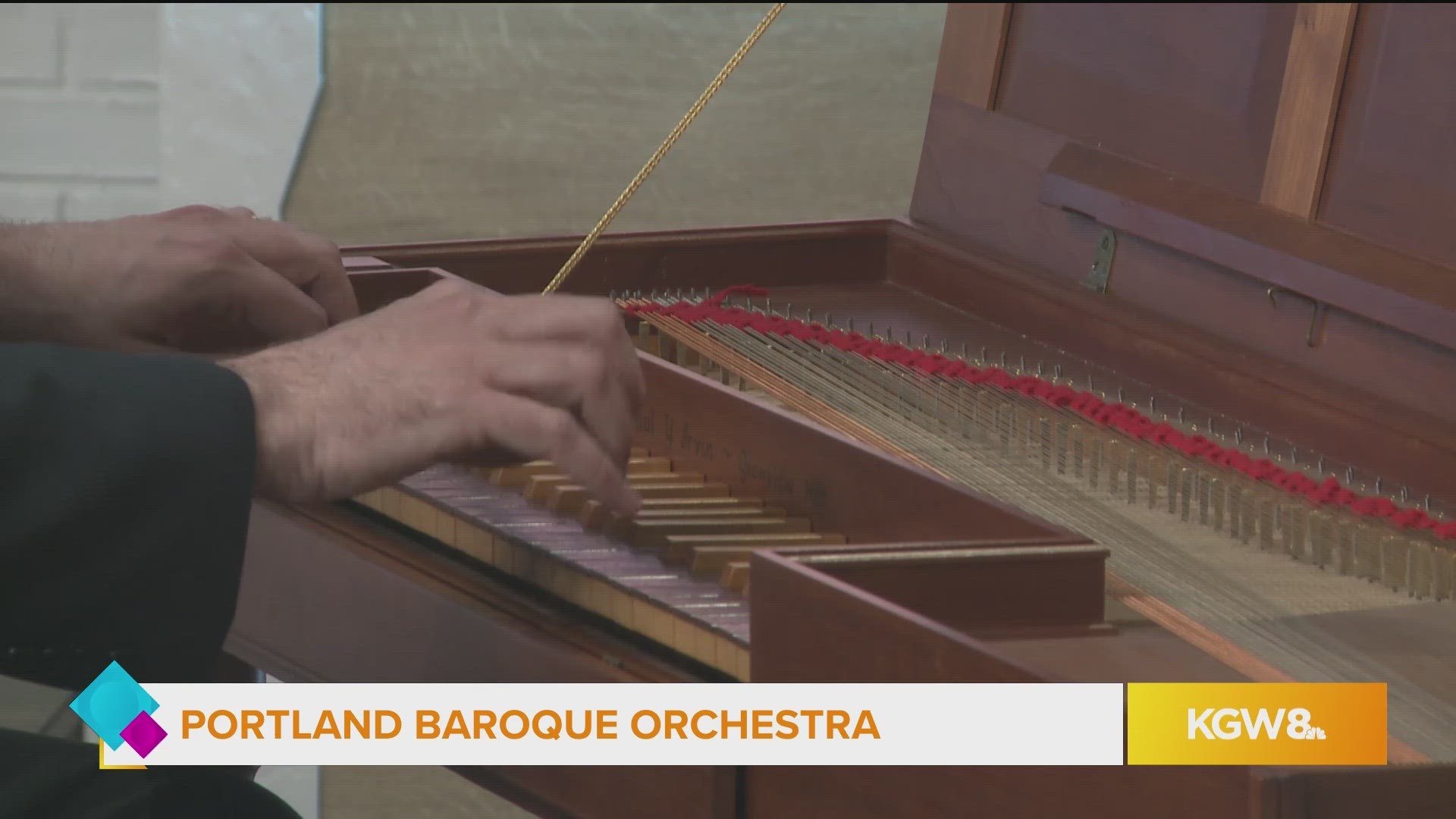 Artistic Director Julian Perkins played part of a piece by Bach on the clavichord