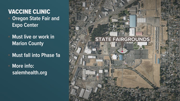 Oregon State Fairgrounds Map Marion County Vaccination Clinic Gets Assist From National Guard | Kgw.com