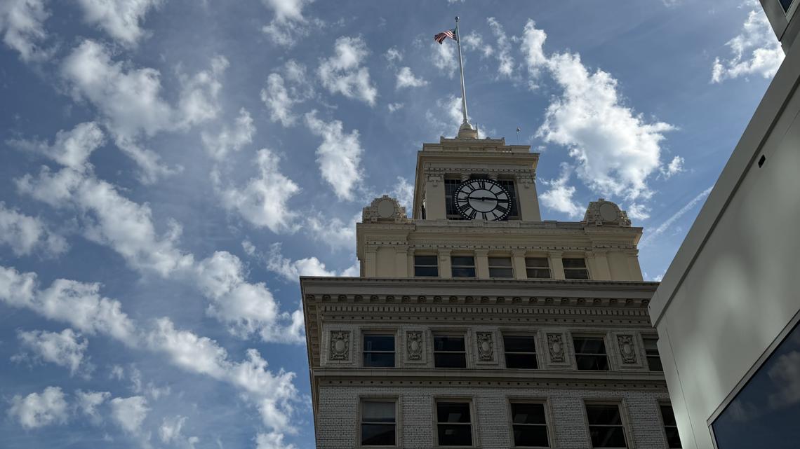 Historic downtown Portland building with clock tower hits the market