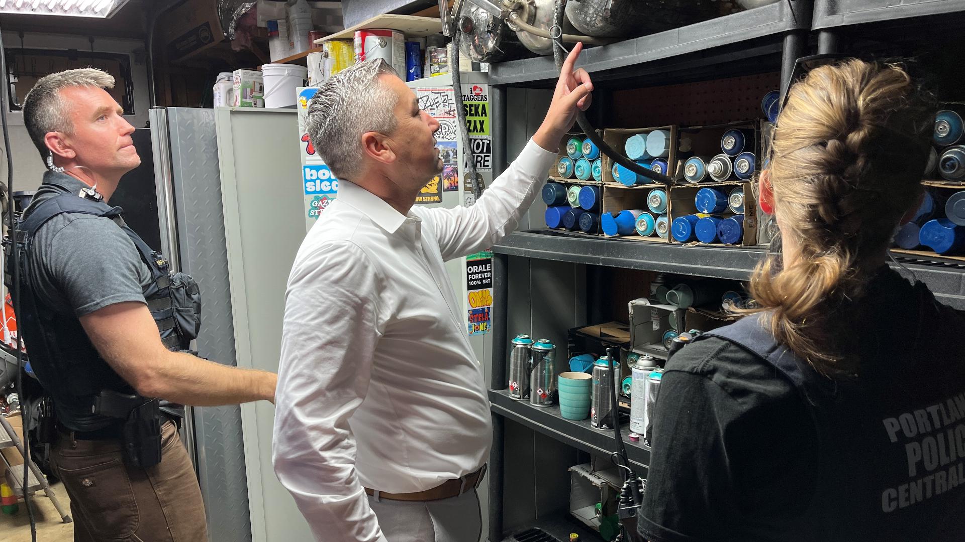 cans of spray paint seized as police evidence