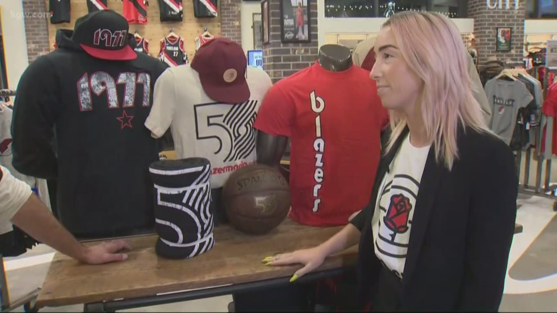 The Blazers turn 50 this year and nostalgia-centered apparel will be a big seller.
