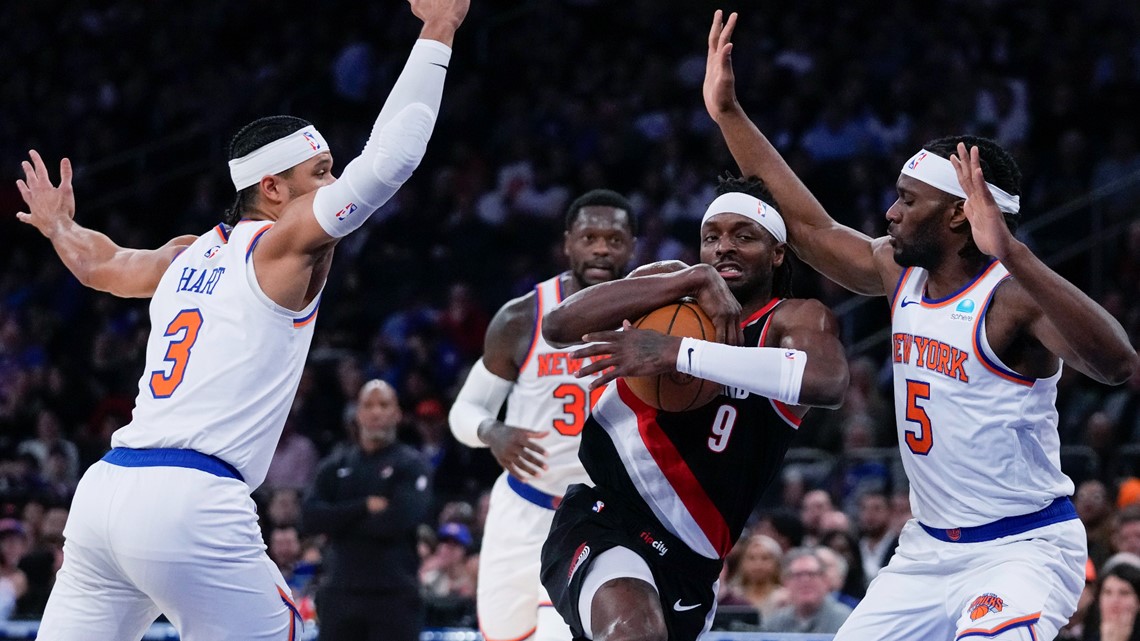 Portland Trail Blazers fall to New York Knicks